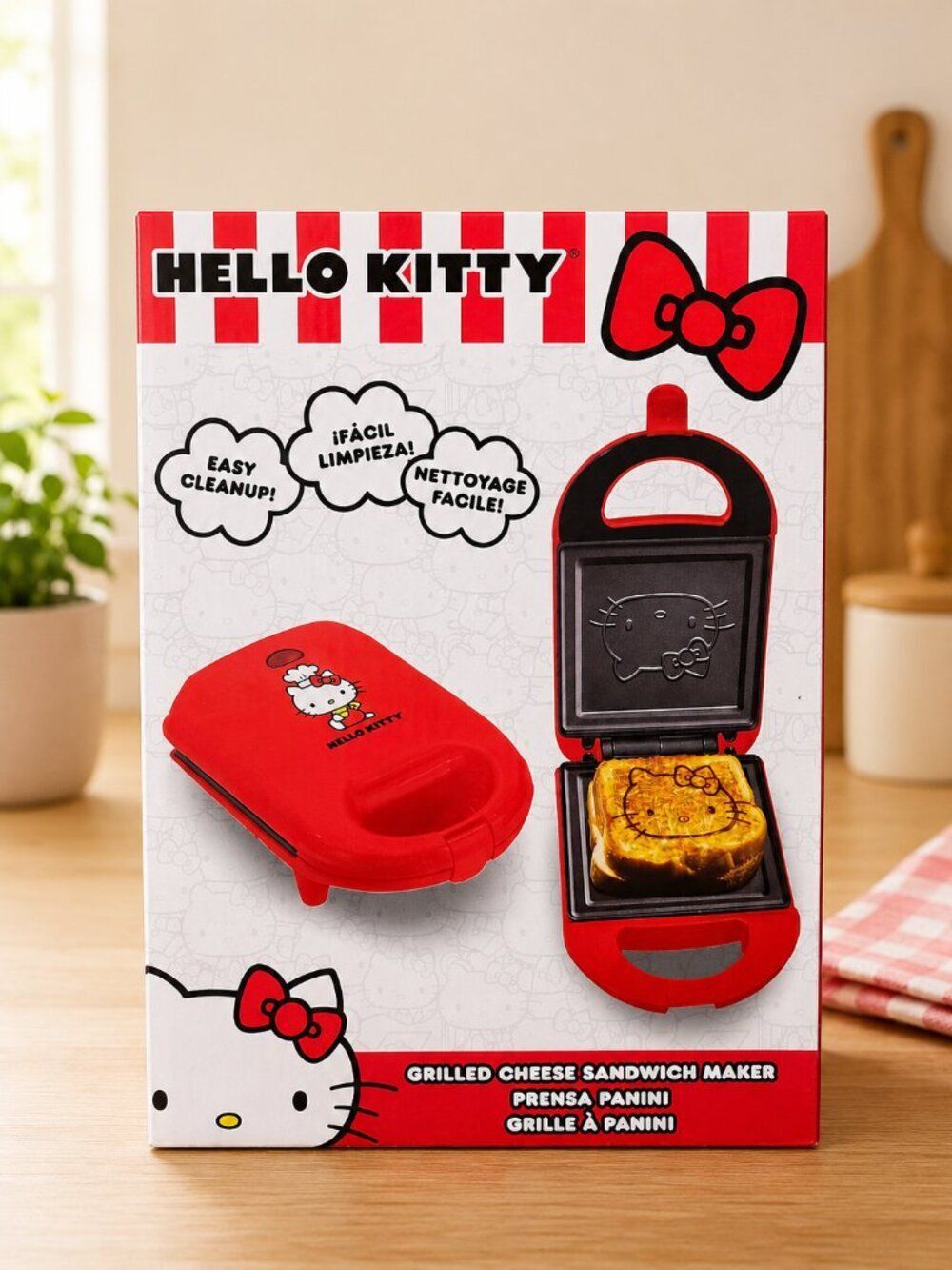 NIB Hello Kitty Grilled Cheese Sandwich Maker in Red!